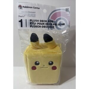 Nintendo Pikachu Face Deck Box Pokemon Center TCG Cards Game Plush Box 2023 New